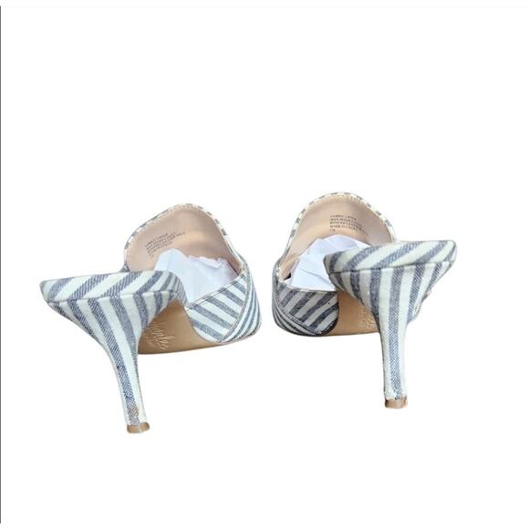 Charles by Charles David Striped Acapulco Mules W/ Buckle Size 7 1/2 Euc - Picture 4 of 7